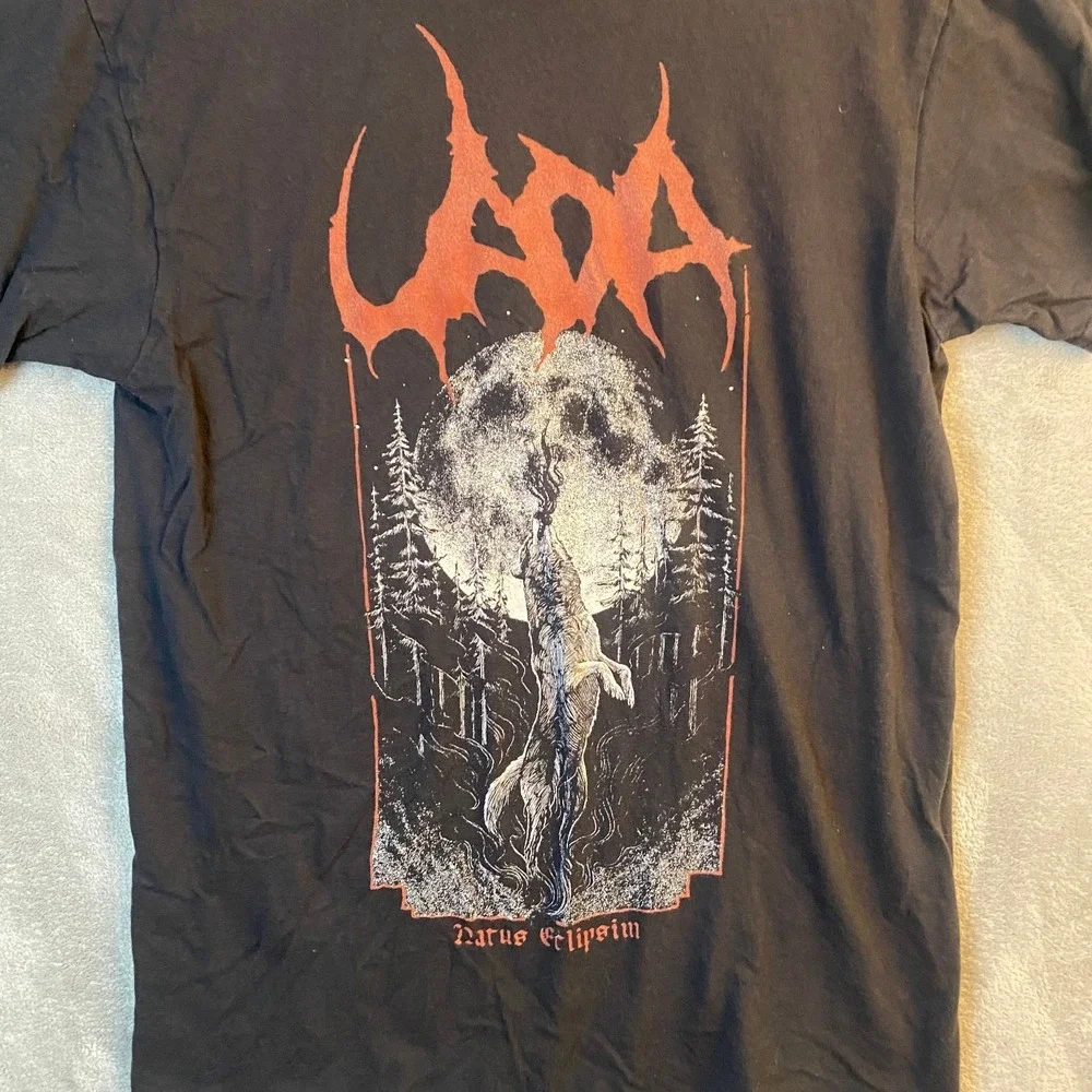 UADA Natus Eclipsim T Shirt Mens Small Black Metal Band Tee Double Sided